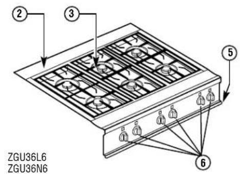 GE ZGU48N6DDSS - Design information - 6