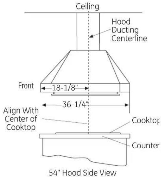 GE ZV42ISHSS - Plan the Location of the Hood and Ductwork - 2