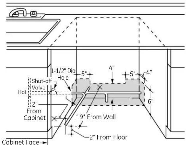 GE GSD1300NWW - Hot Water Line - 1