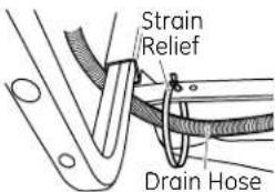 GE GSD1300NWW - IMPORTANT – Prevent drain hose damage and possible leaks. Be careful not to nick or cut the drain hose. - 1