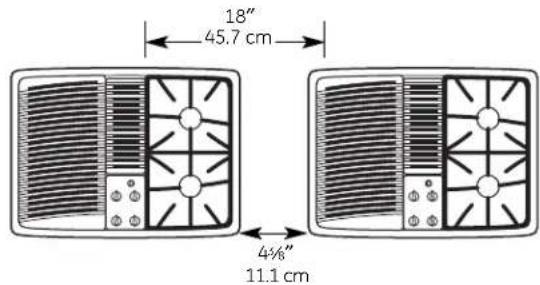 GE Profile JGP990WELWW - MINIMUM SPACING REQUIREMENT - 1