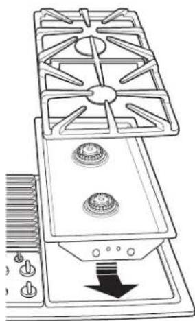 GE Profile JGP990WELWW - Surface burner and grill modules. - 1