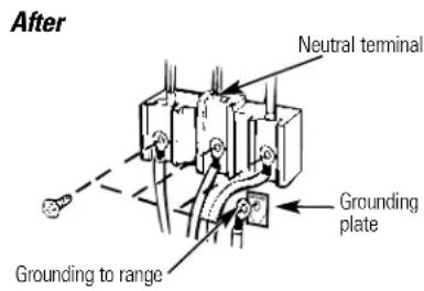 GE JBS26CAD - 4-Wire Power Cord Installation - 2