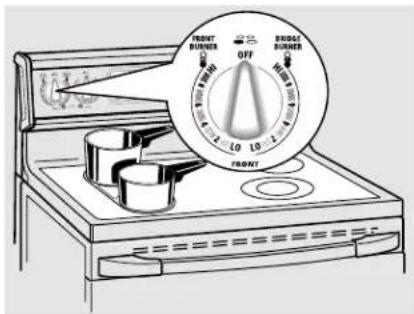 GE Profile Spectra JB940TDWW - Using the Bridge Burner - 1