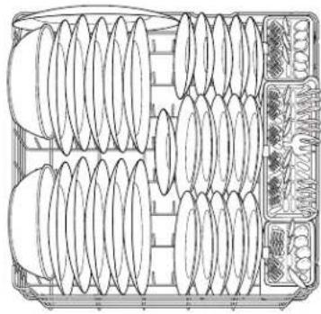 GE EDW5000LBB - Silverware Basket - 3
