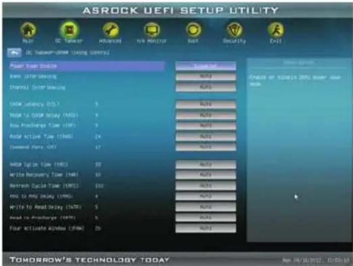 ASROCK A75iCafe - DRAM Timing Control - 1