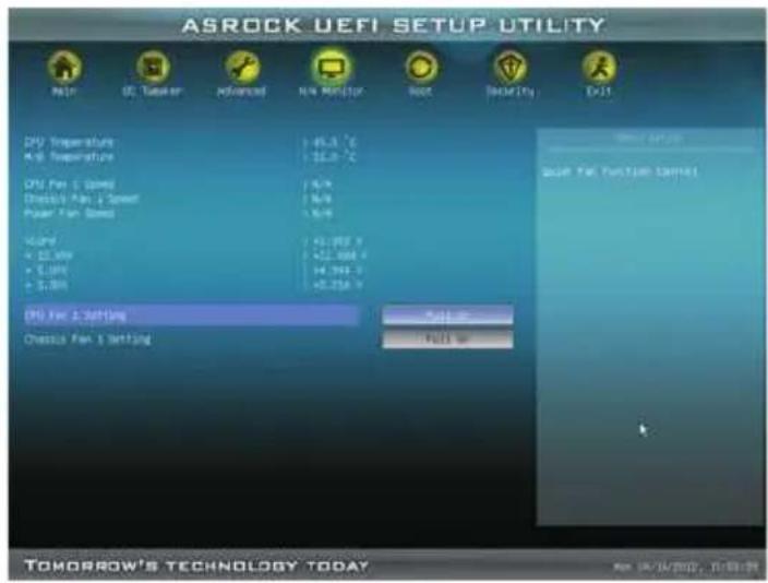 ASROCK A75iCafe - Hardware Health Event Monitoring Screen - 1