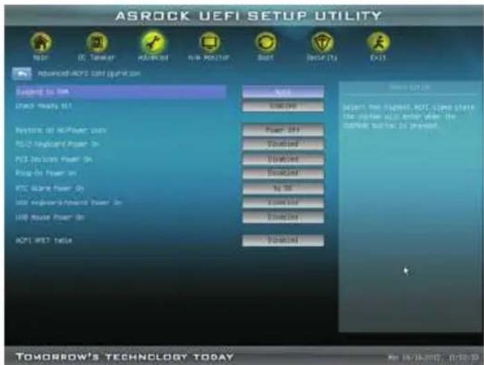 ASROCK A75iCafe - ACPI Configuration - 1