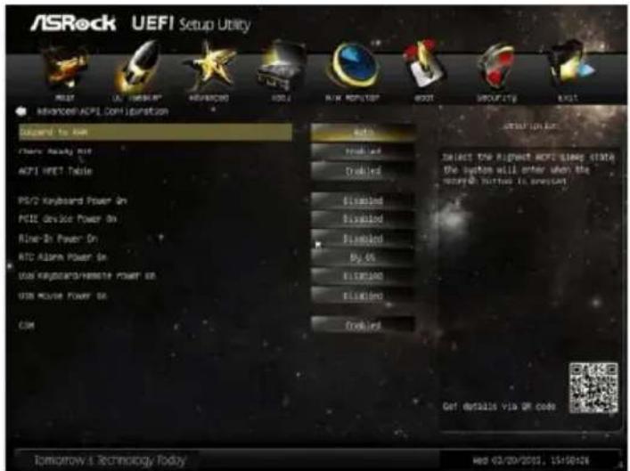 ASROCK H61M-S1 PLUS - ACPI Configuration - 1