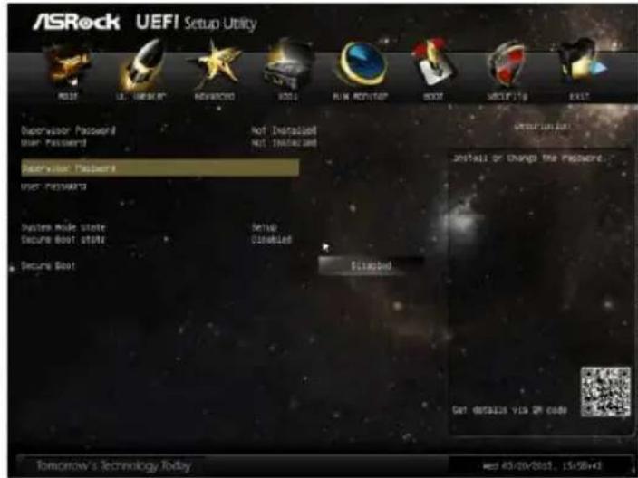 ASROCK H61M-S1 PLUS - Security Screen - 1