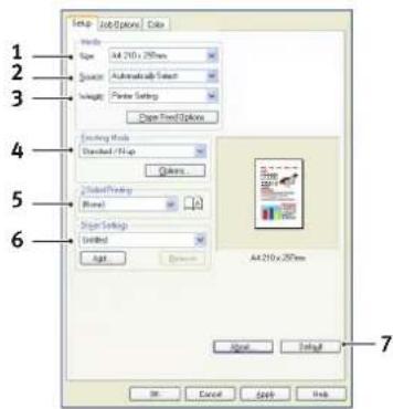 OKI C821dn - SETUP TAB - 1