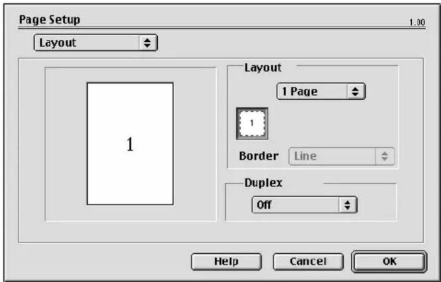 OKI C5800n - PAGE SETUP OPTIONS - LAYOUT - 1