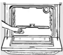 HOTPOINT RB797BBBB - Using the self-cleaning oven (on some models). - 1