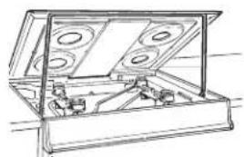 GE JBS30DKBB - Lift-Up Cooktop - 1
