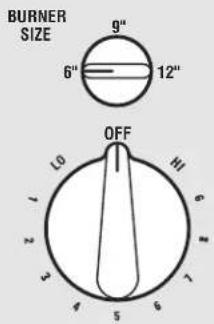 GE Adora JBP83HKBB - Dual Surface Unit Control Knob - 2