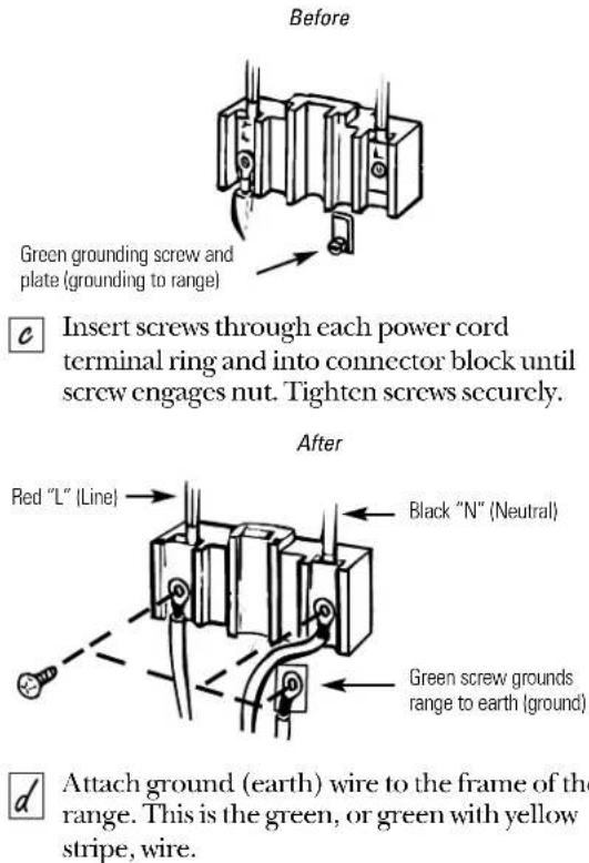 GE JBS08PICWW - 2-Wire Power Cord Installation - 1