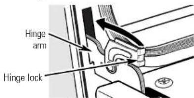 GE JDP39CKCC - To replace the door: - 1