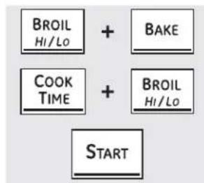 BROIL Hi/Lo + BAKE COOK TIME + BROIL Hi/Lo START