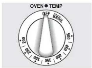 OVEN • TEMP OFF BRILL 500 400 350 300 250 200 150 100 50 0 OFF