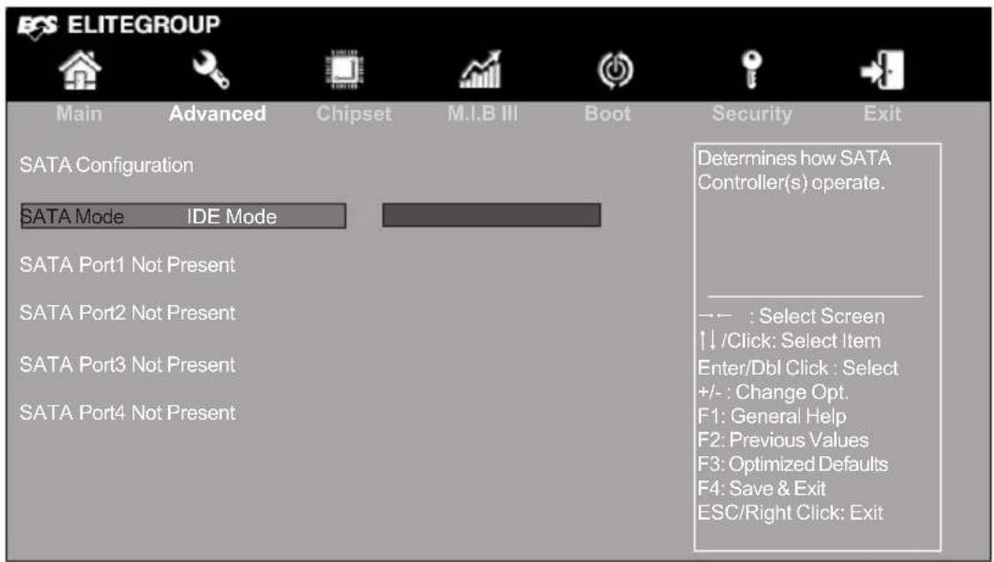 ECS H61H2-M8 - » SATA Configuration - 1