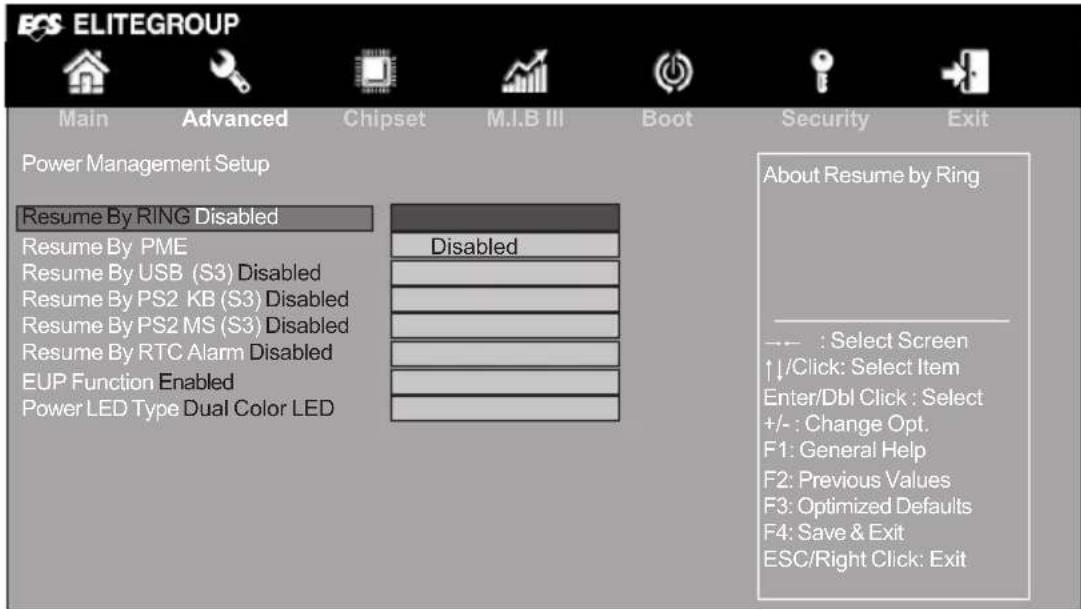 ECS H61H2-M8 - » Power Management Setup - 1