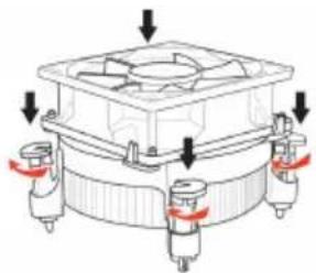 ECS H61H2-M8 - 2-4-2. Installing the CPU Cooler - 2