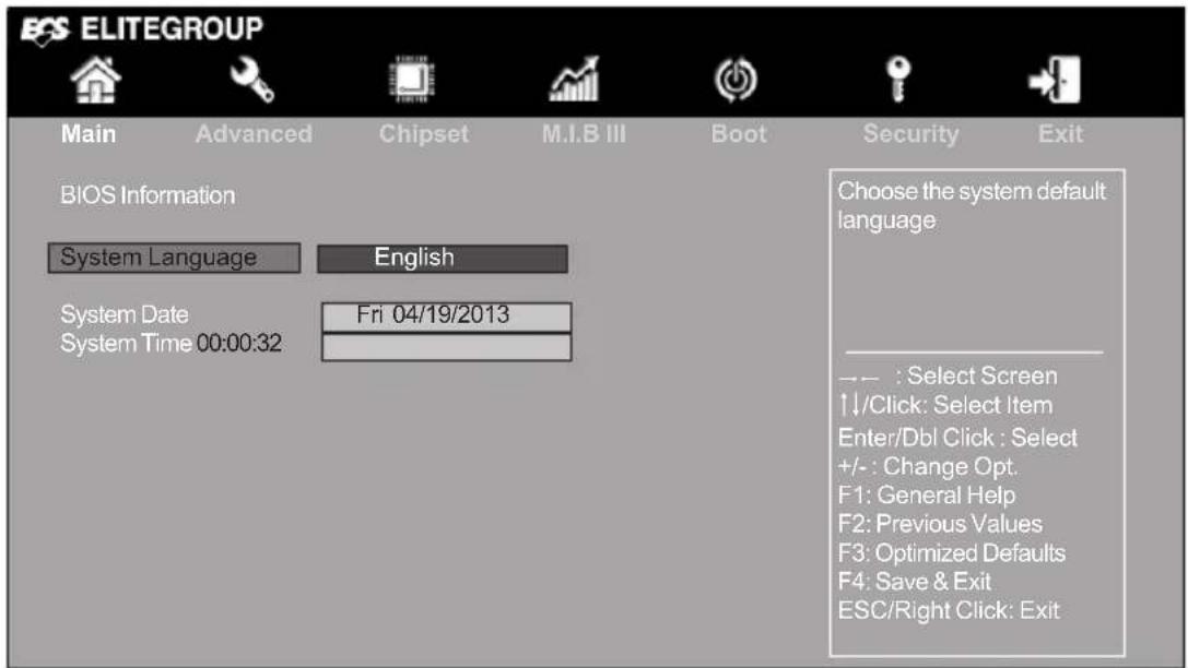 ECS H61H2-M8 - Entering the Setup Utility - 1