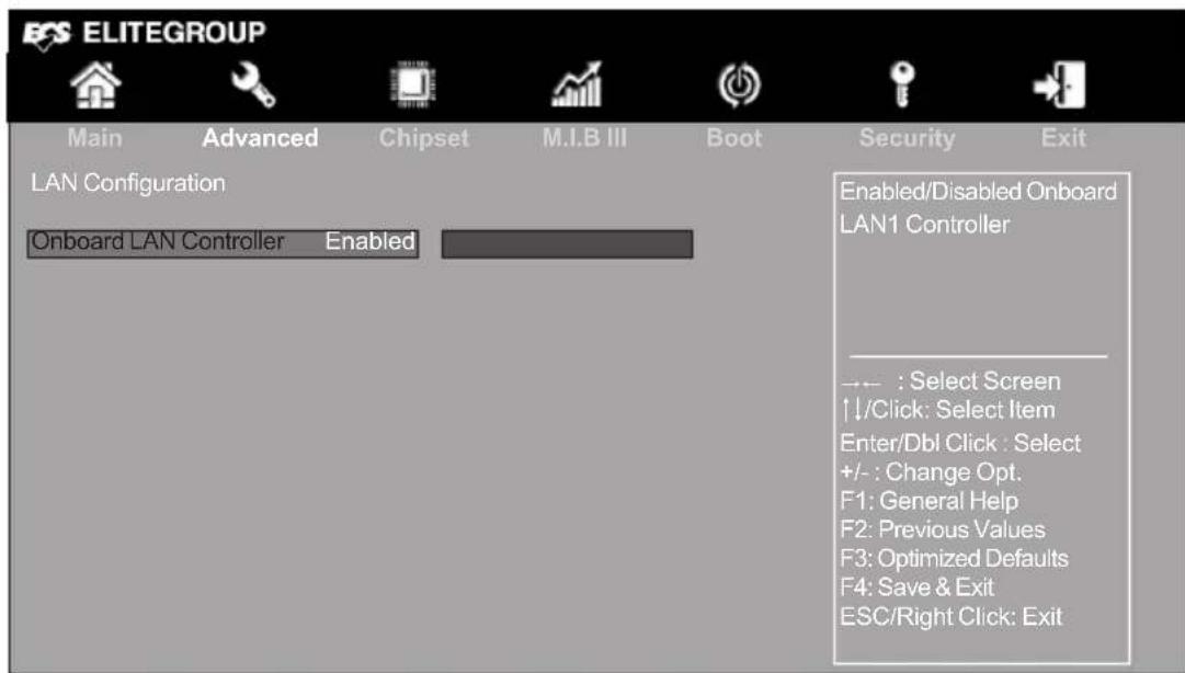 ECS H61H2-M8 - » LAN Configuration - 1