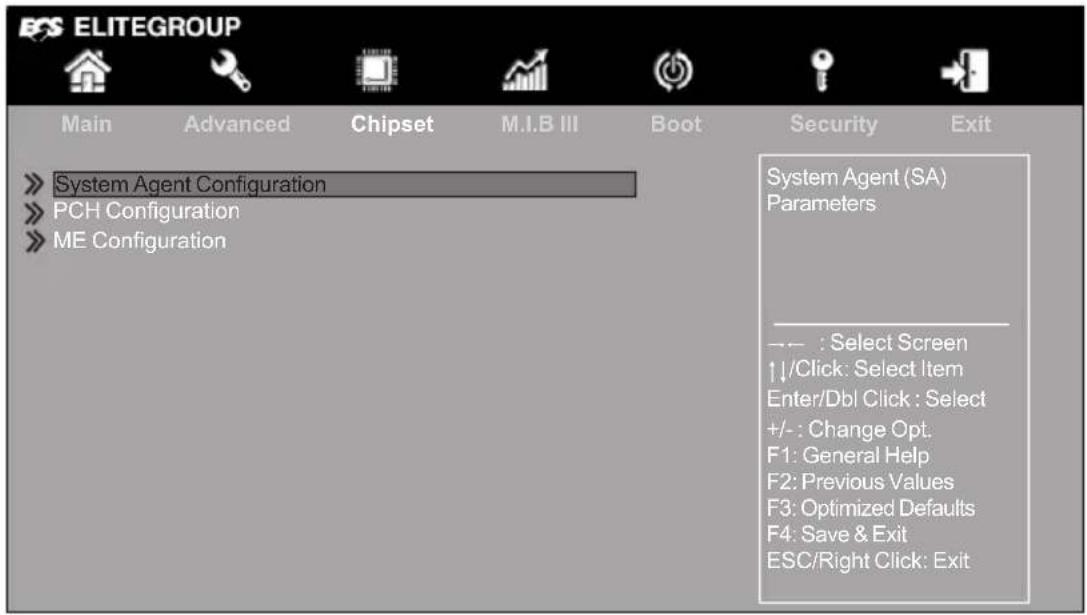 ECS H61H2-M8 - Chipset Menu - 1