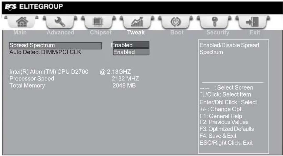 ECS CDC-TI - Tweak Menu - 1