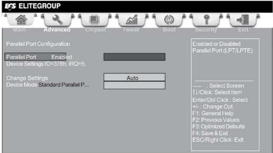 ECS CDC-TI - Parallel Port Configuration - 1