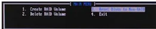 ECS P55H-A SLI - To reset disks to Non-RAID: - 1