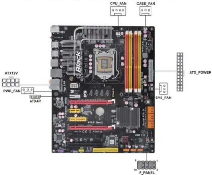 ECS P55H-A SLI - Connecting Case Components - 1