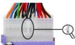 ECS P55H-A SLI - Connecting 24-pin power cable - 1