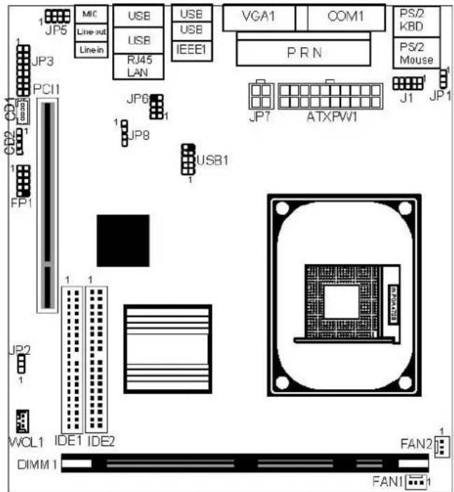 ECS ES4m - Mainboard Components - 1
