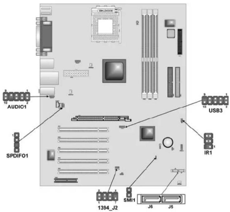 AUDIC1 SPDIFO1 USB3 IR1 1394_J2 SMI1 J6 J5