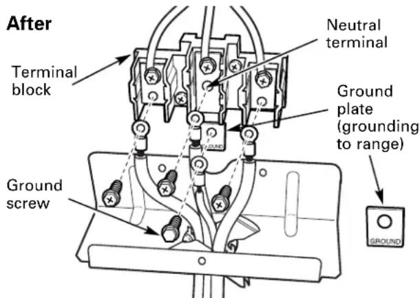 GE JB600WHWW - 4-WIRE POWER CORD INSTALLATION - 2