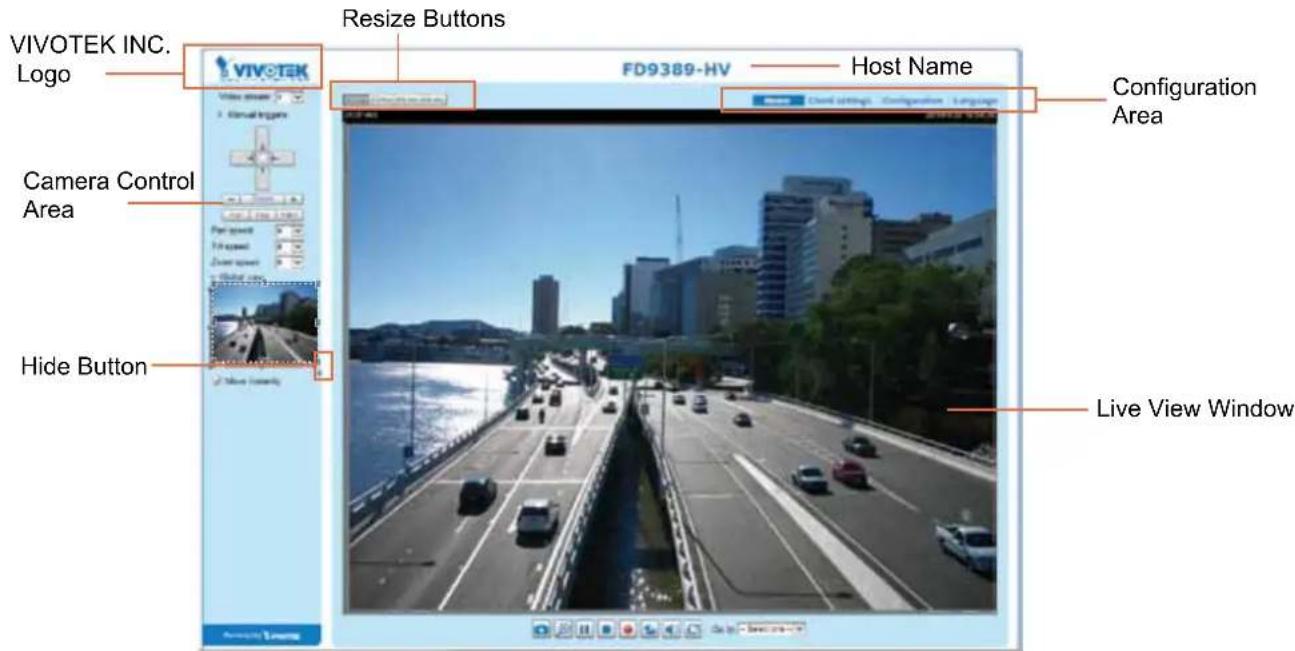 Vivotek FD9389-EHMV - Main Page - 1