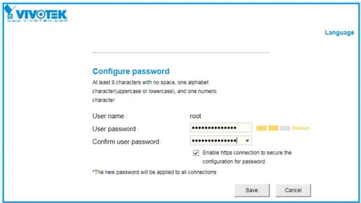 Vivotek FD9389-EHMV - Forceful Password Configuration - 2