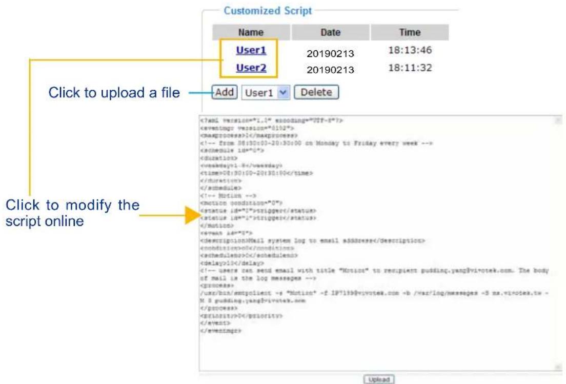 Vivotek FD9389-EHMV - Customized Script - 1