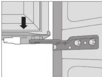 KENMORE 73302 - Reinstalling the Left Refrigerator Door - 1