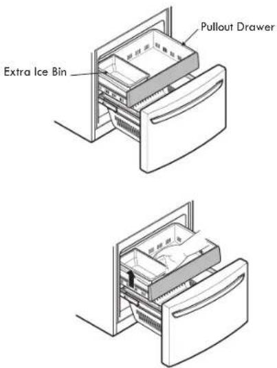 KENMORE 73107 - EXTRA ICE BIN - 1