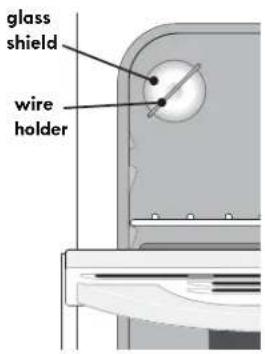 glass shield wire holder