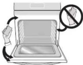 Diagram showing a device with a hand holding a device and a prohibition symbol indicating no protection.