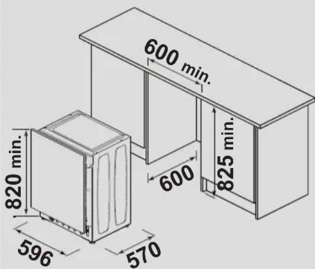 CANDY CBWD 8514DZ-19 - Instructions for mounting the furniture door - 3