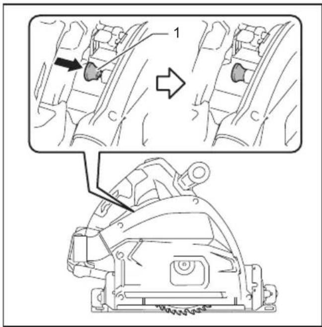 Technical diagram showing mechanical assembly steps with labeled components and directional arrows