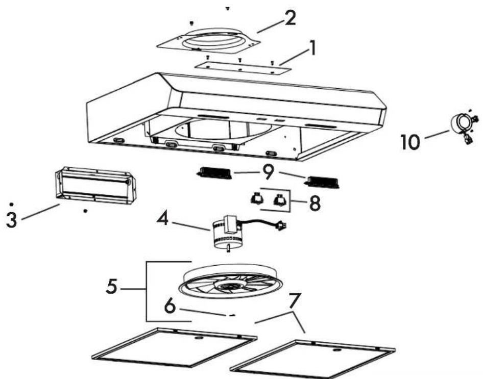 KENMORE 51399 - SERVICE PARTS - 1