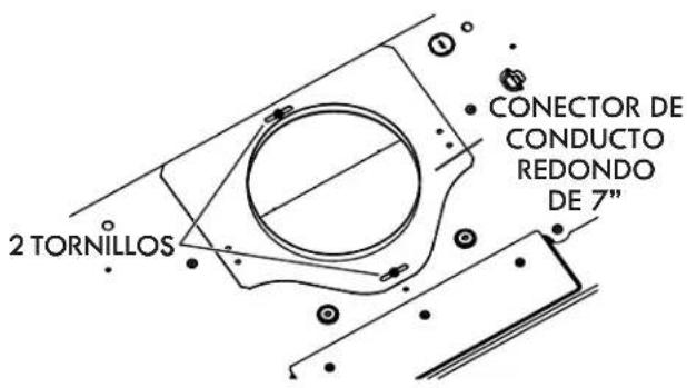 2 TORNILLOS • CONECTOR DE CONDUCTO REDONDO DE 7"