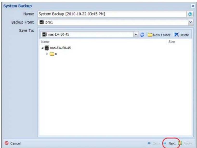 NETGEAR ReadyNAS R00RPL1 - To backup system data: - 1