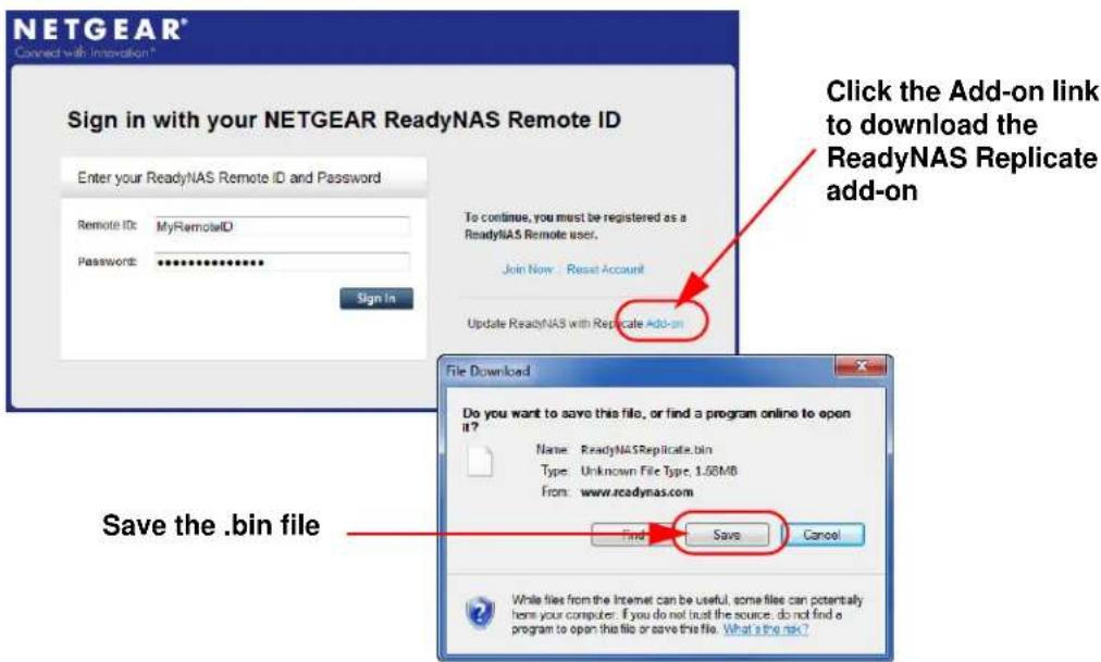 NETGEAR ReadyNAS R00RPL1 - To install the ReadyNASReplicate.bin file: - 1